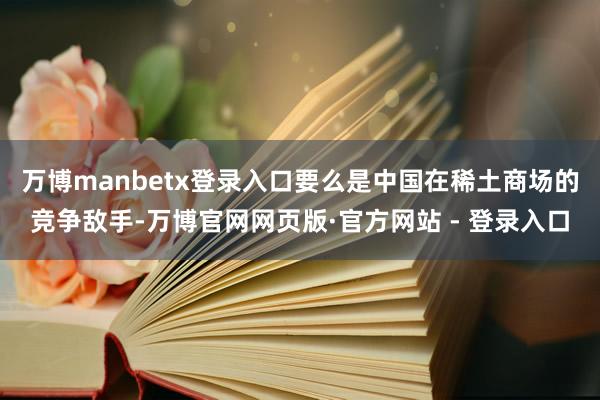 万博manbetx登录入口要么是中国在稀土商场的竞争敌手-万博官网网页版·官方网站 - 登录入口