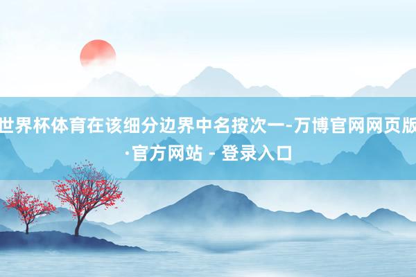 世界杯体育在该细分边界中名按次一-万博官网网页版·官方网站 - 登录入口